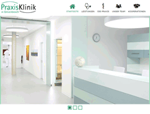 Tablet Screenshot of praxisklinik-grevenbroich.de